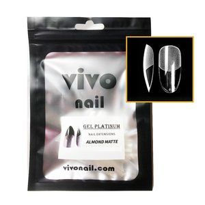 VIVO 500 pcs Almond MATTE Medium Full Cover Gel Artificial False Fake Nails Tips